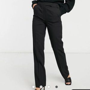 ASOS DESIGN tailored straight leg pants in black - Tall US 4/UK:8/EU 36